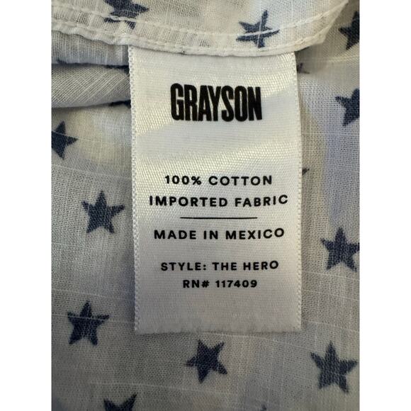 Grayson Women’s Size Medium White Cotton Button-Up Shirt - Picture 3 of 7